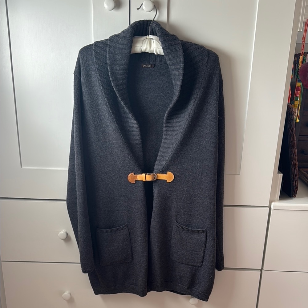 J. McLaughlin Gray Cardigan Sweater